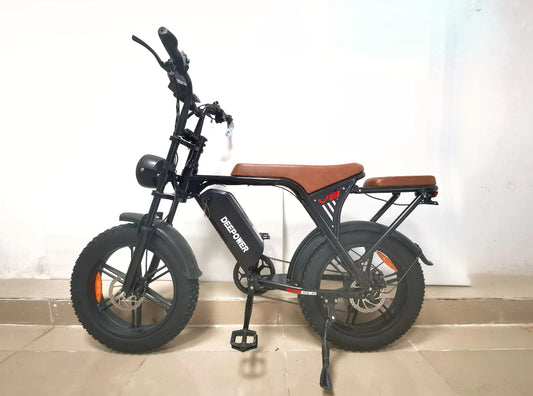 DEEPOWER V8 – Ultimate 1000W Electric Mountain Bike for All-Terrain Adventure with ride the coasty