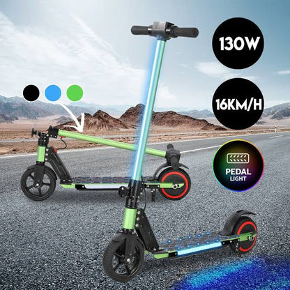 130W Electric Scooter 16KM/H LED Light Folding Portable electric scooter
